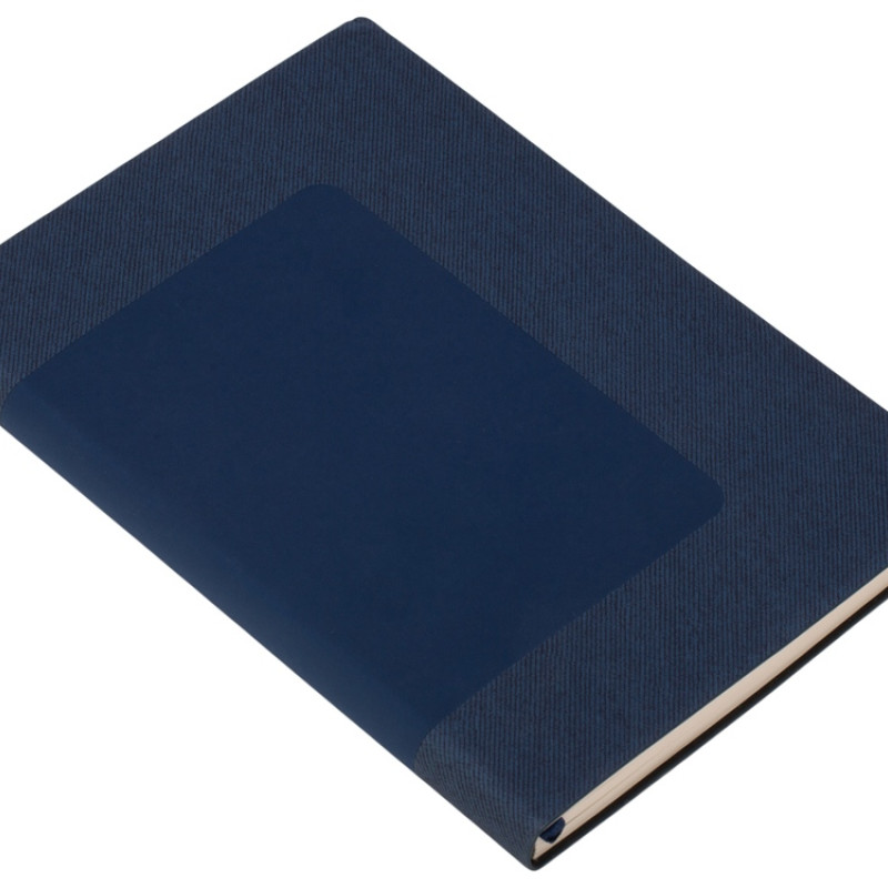 Бизнес блокнот "Supreme" с вставкой из софт-тача, гибкая обложка, 128 листов, синий