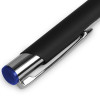 Ручка металлическая шариковая "Legend Mirror Gum" софт-тач с цветным слоем, черный / синий