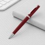 Ручка металлическая шариковая «Flow» soft-touch, красный/серебристый
