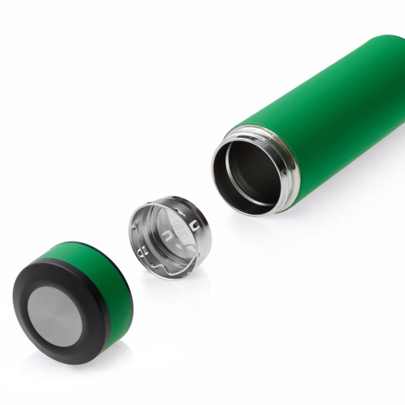 Термос «Confident» с покрытием soft-touch 420мл, зеленый Термос «Confident» с покрытием soft-touch 420мл, зеленый