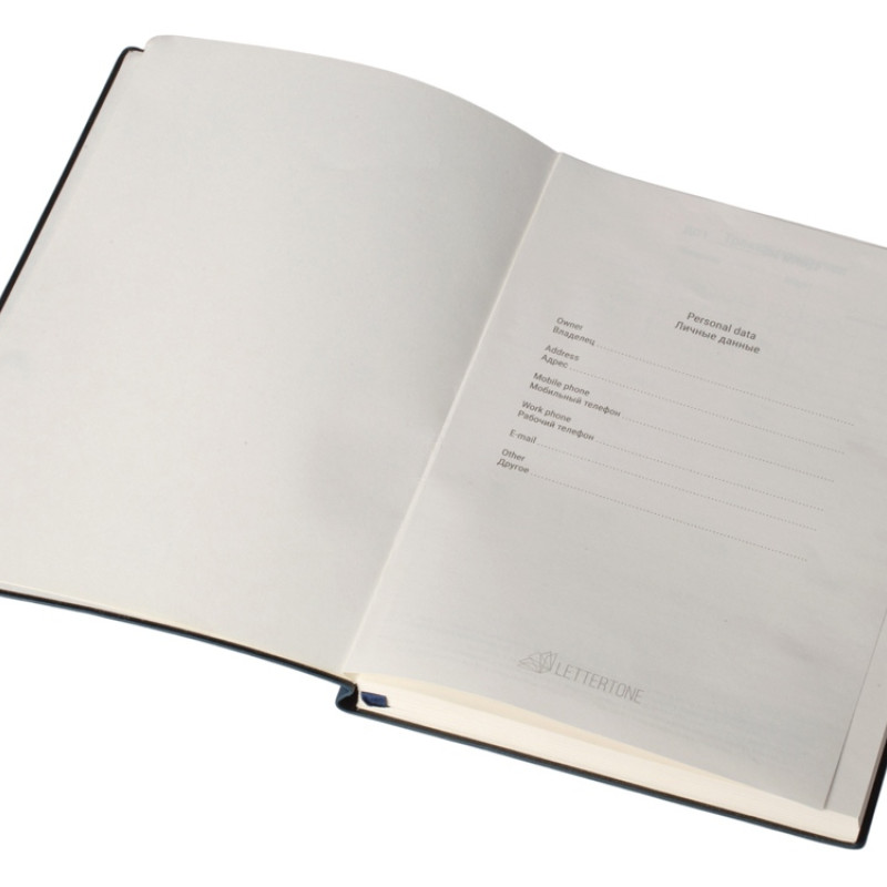 Бизнес блокнот "Supreme" с вставкой из софт-тача, гибкая обложка, 128 листов, синий