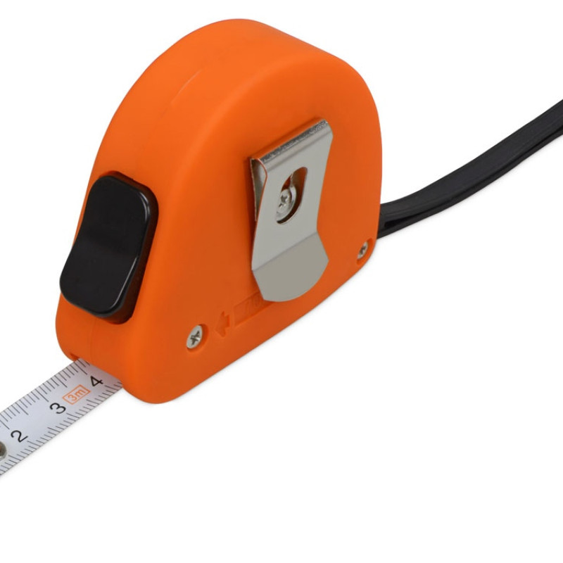 Рулетка 3м "Meter", софт-тач, оранжевый