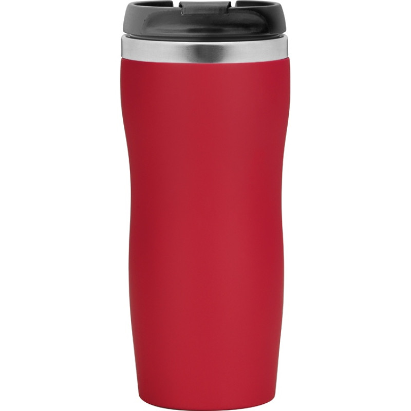 Термокружка "Mony Steel" 350 мл, soft touch, красный