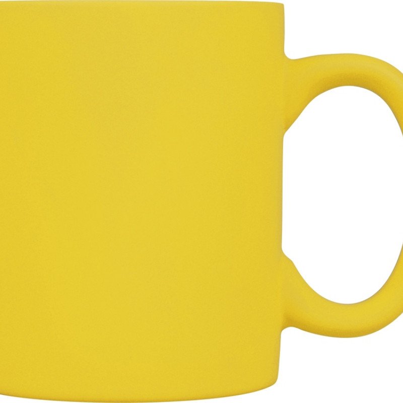 Кружка с покрытием soft-touch «Barrel of a Gum», желтый