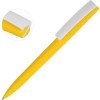 Ручка пластиковая soft-touch шариковая «Zorro», желтый/белый