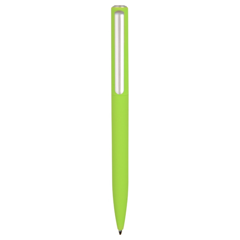 Ручка шариковая пластиковая "Bon" с покрытием soft touch, зеленое яблоко