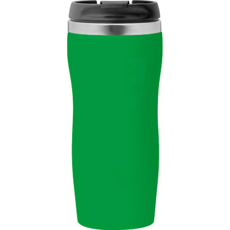 Термокружка "Mony Steel" 350 мл, soft touch, зеленый