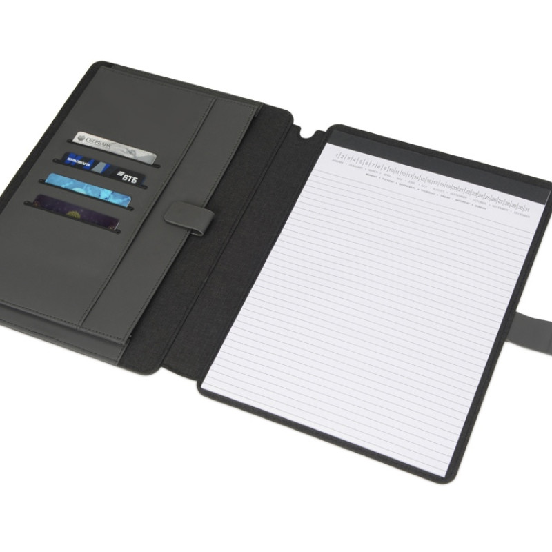 Папка для документов “Kadeo” с блокнотом, темно-серый (Р)