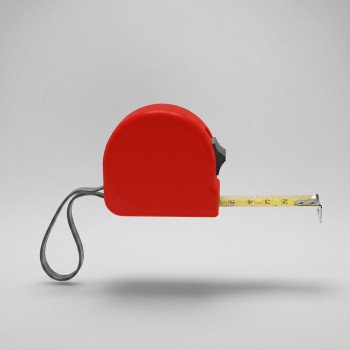 Рулетка 3м "Meter", софт-тач, красный