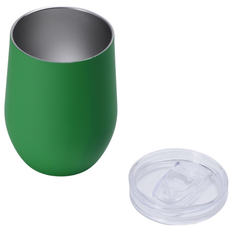 Термокружка Sense Gum, soft-touch, непротекаемая крышка, 370мл, крафтовая упаковка, зеленый