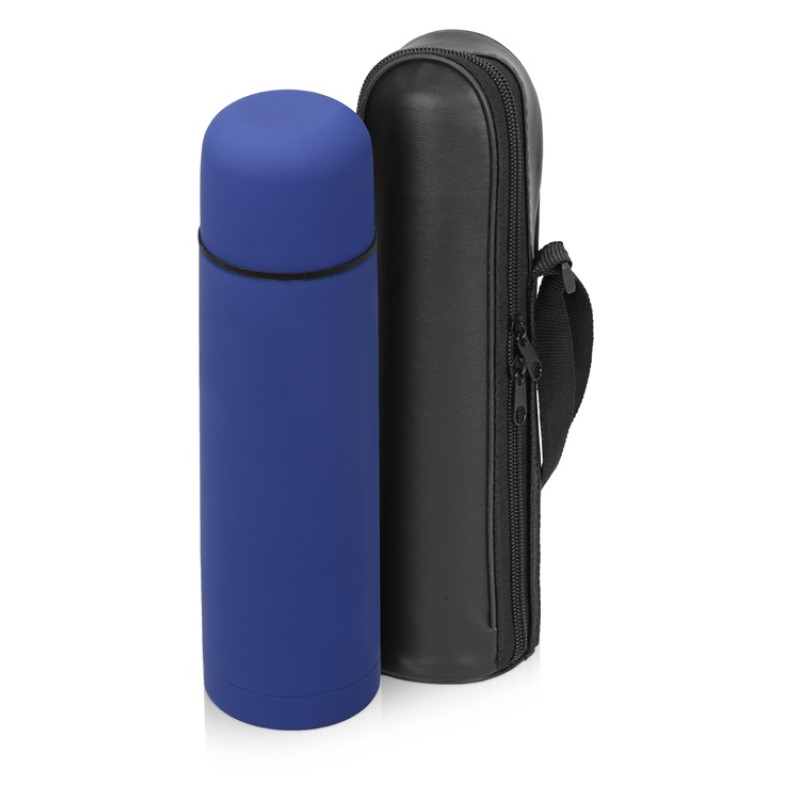 Термос «Ямал Soft Touch» с чехлом, 500мл, синий