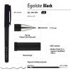 Ручка пластиковая гелевая «Egoiste Black» с лого, 0.5мм, черная, черные чернила