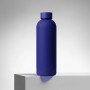 Вакуумная термобутылка "Cask" Waterline, soft touch, 500 мл, тубус, синий