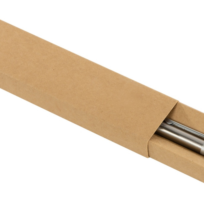 Футляр для 1 ручки из переработанного картона "Recycard", натуральный Футляр для 1 ручки из переработанного картона "Recycard", натуральный