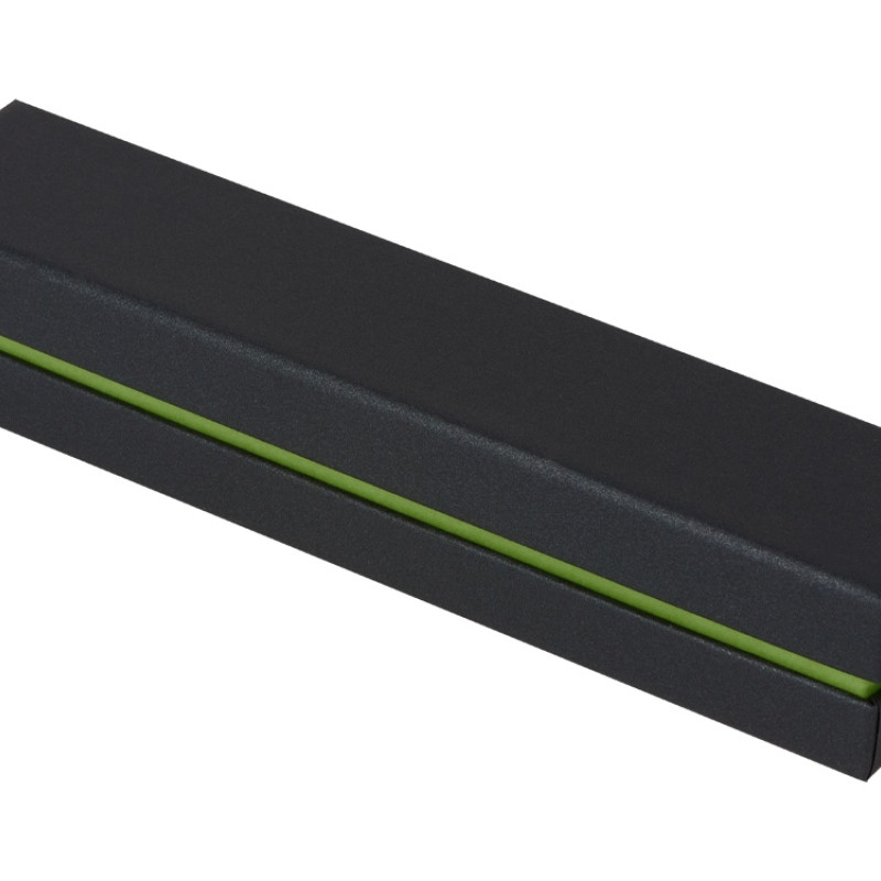 Футляр для 1 ручки "Bloom", черный с зеленым яблоком