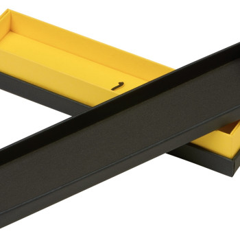 Футляр для 1 ручки "Bloom", черный с желтым