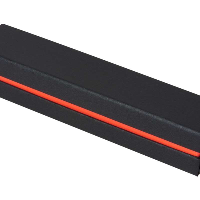 Футляр для 1 ручки "Bloom", черный с оранжевым Футляр для 1 ручки "Bloom", черный с оранжевым