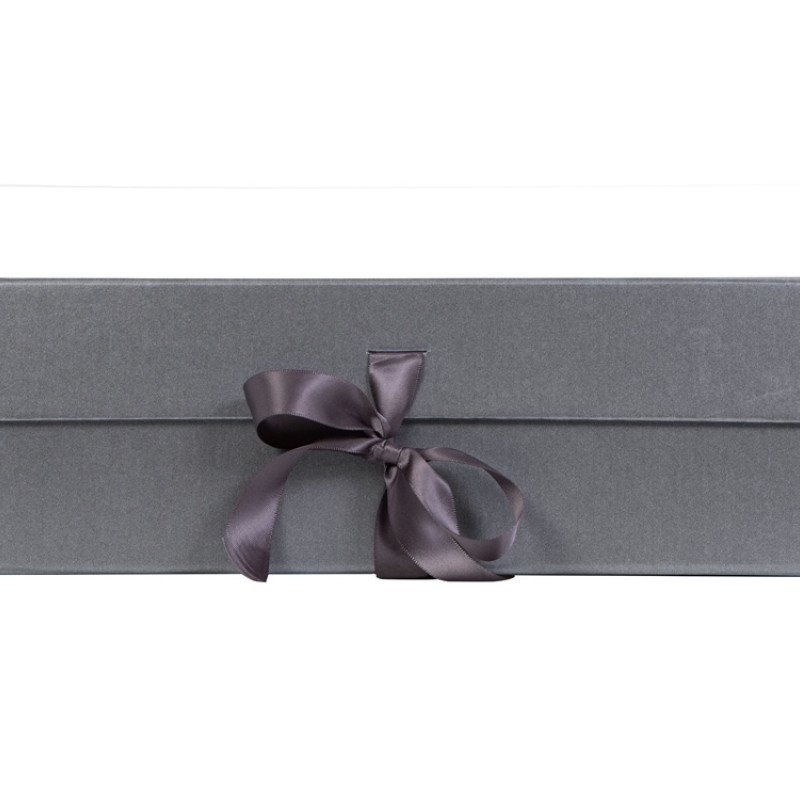 Коробка разборная на магнитах с лентами, графит (P)