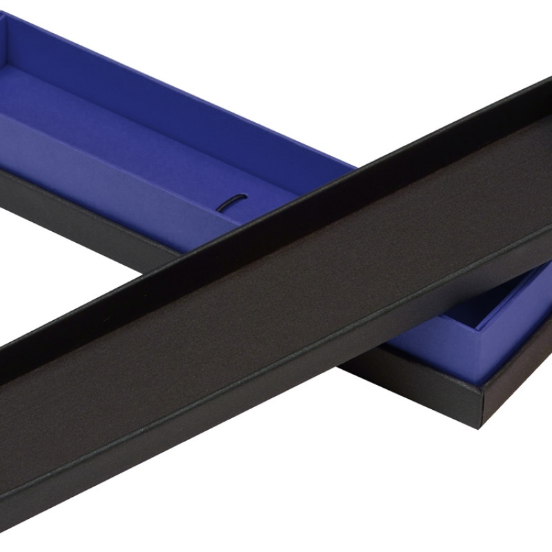 Футляр для 1 ручки "Bloom", черный с синим Футляр для 1 ручки "Bloom", черный с синим