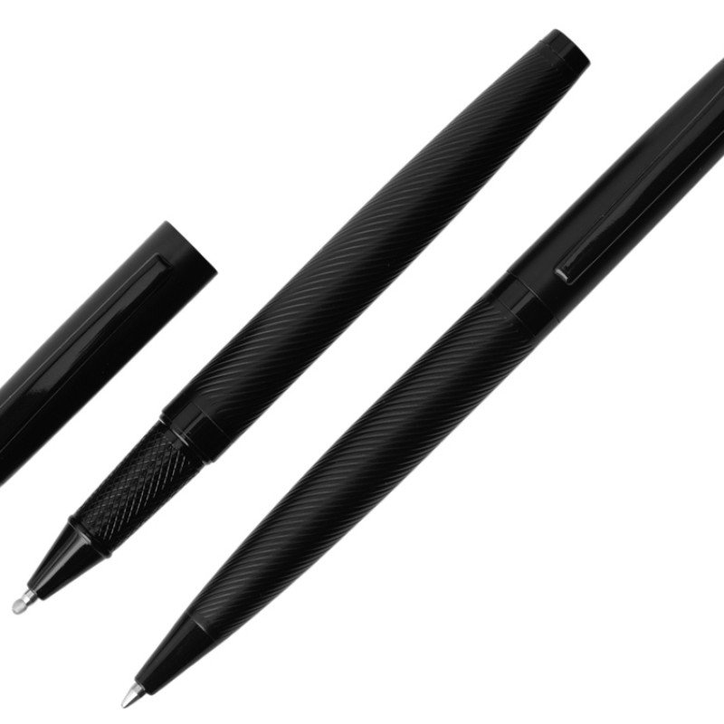 Подарочный набор ручек "Dumas": ручка шариковая и роллер, 4 стержня (2 шариковых, 2 роллера), футляр