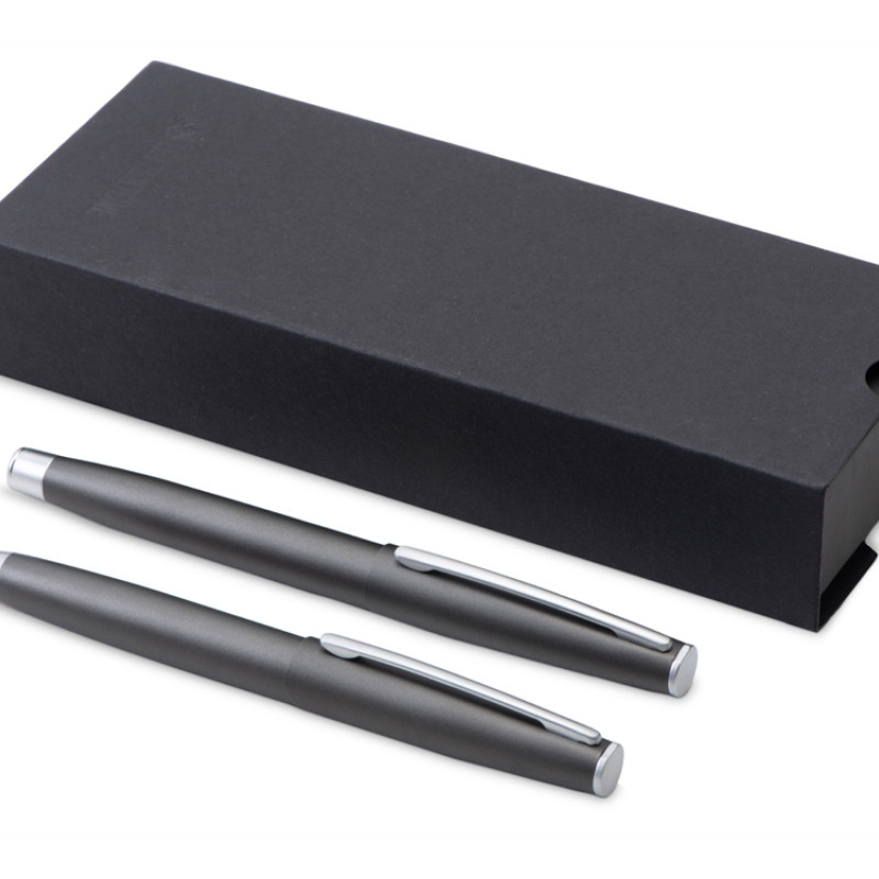 Сет ручек "Roosevelt" шариковая и роллер, цвет оружейной стали