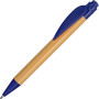 Ручка шариковая «Листок», бамбук/синий