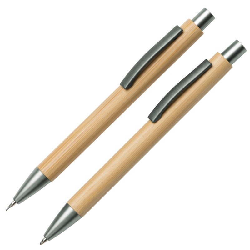 Набор ручка и механический карандаш "Tender bamboo", натуральный