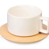 Набор чашка с бамбуковым блюдцем "Sheffield", белый (Р)