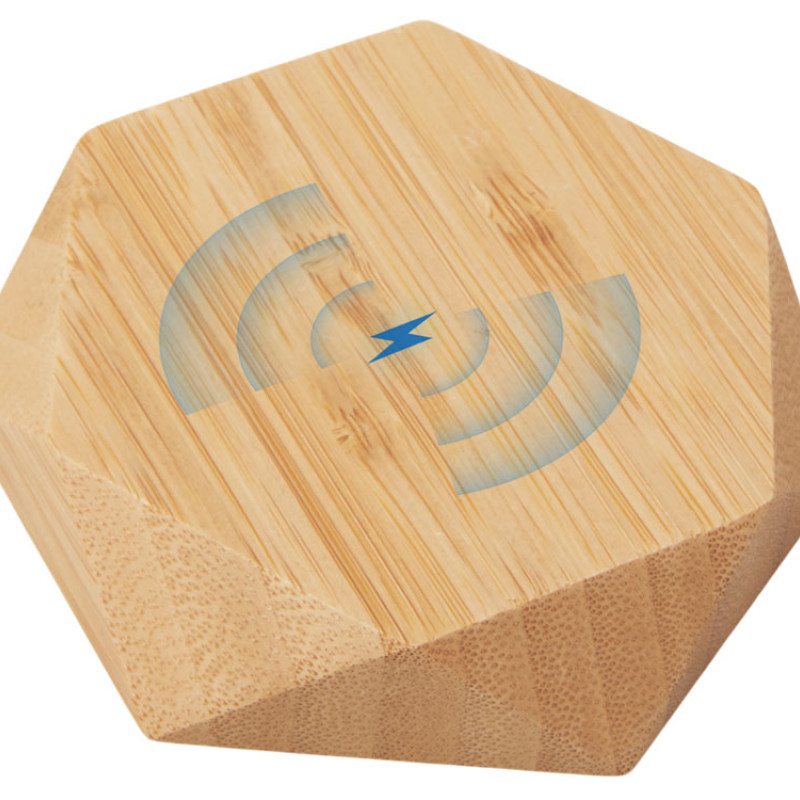 Беспроводное зарядное устройство «Gex», 15 Вт, бамбук