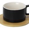 Набор чашка с бамбуковым блюдцем "Sheffield", черный