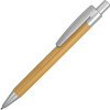 Ручка шариковая "Borneo" из бамбука, серебряный, черные чернила