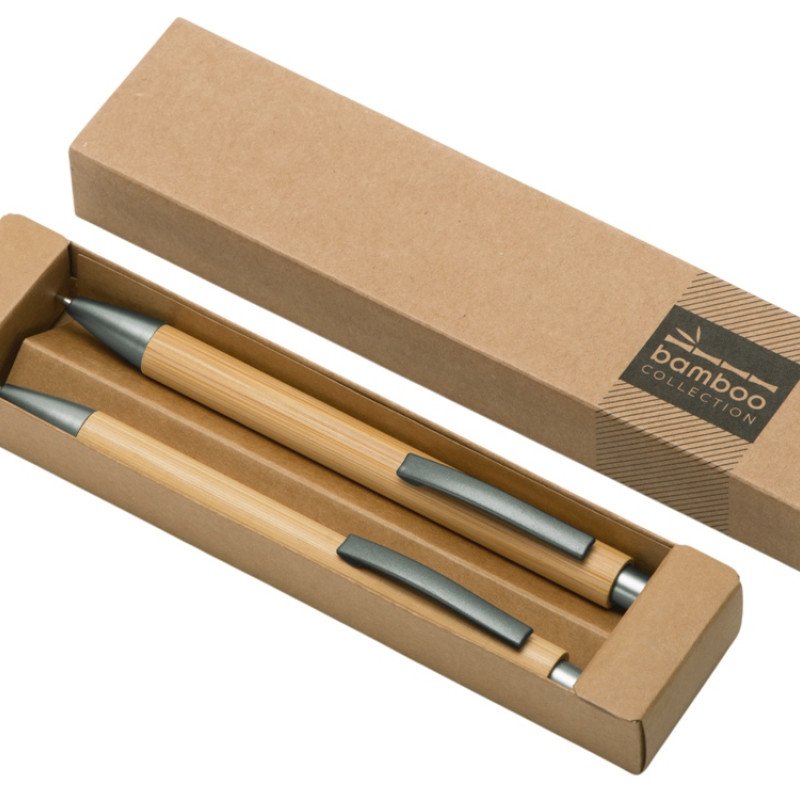 Набор ручка и механический карандаш "Tender bamboo", натуральный