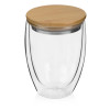 Стакан Valday с двойными стекнами и бамбуковой крышкой, 350 мл