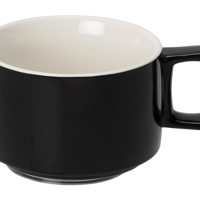 Набор чашка с бамбуковым блюдцем "Sheffield", черный