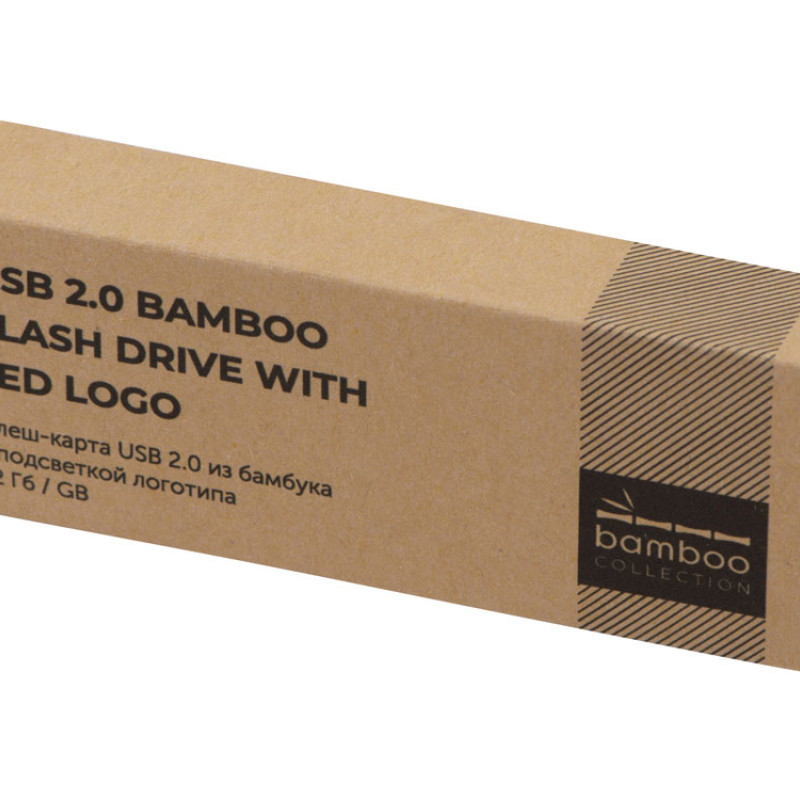 USB 2.0- флешка на 32 Гб c подсветкой логотипа «Bamboo LED»