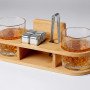 Набор для виски на бамбуковой подставке "Boulevardier"