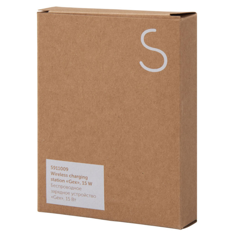 Беспроводное зарядное устройство «Gex», 15 Вт, бамбук