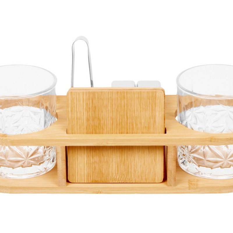 Набор для виски на бамбуковой подставке "Boulevardier" (Р)