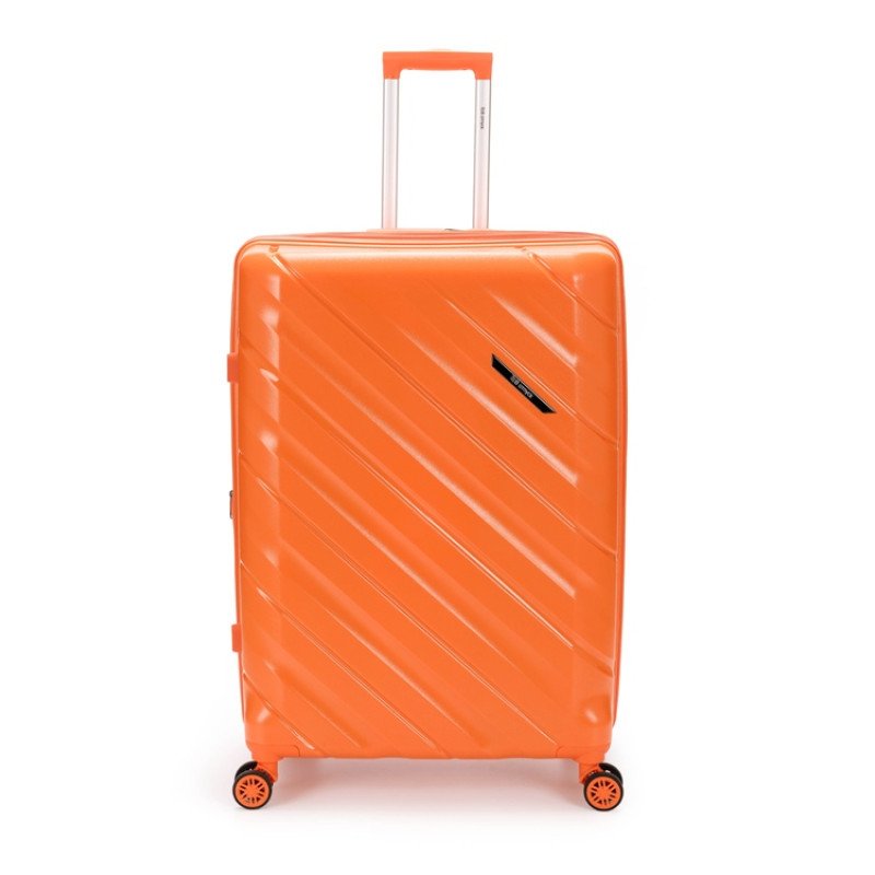 Чемодан TORBER В Отпуск, оранжевый, полипропилен, 54,5 х 33,5 х 79 см, 135 л