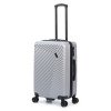 Чемодан TORBER ЛАМА, серебристый, ABS-пластик, 43 х 25,5 х 67 см, 62 л