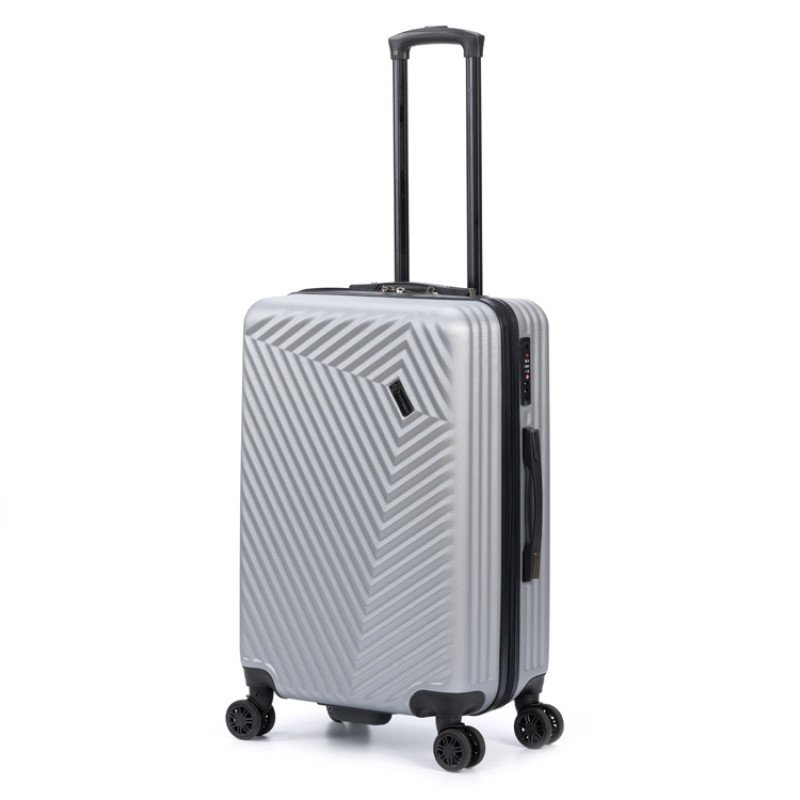 Чемодан TORBER ЛАМА, серебристый, ABS-пластик, 43 х 25,5 х 67 см, 62 л