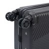 Чемодан TORBER ЛАМА, чёрный, ABS-пластик, 38 х 21 х 55 см, 37 л