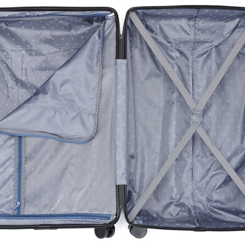 Чемодан TORBER ОНЕГА, синий, ABS-пластик, 79,5 х 51 х 29 см, 103 л