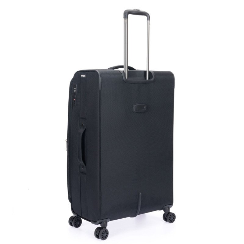 Чемодан TORBER БРОСНО, чёрный, нейлон 600D, 48 х 30 х 78 см, 85 л