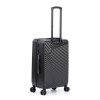 Чемодан TORBER ЛАМА, чёрный, ABS-пластик, 43 х 25,5 х 67 см, 62 л