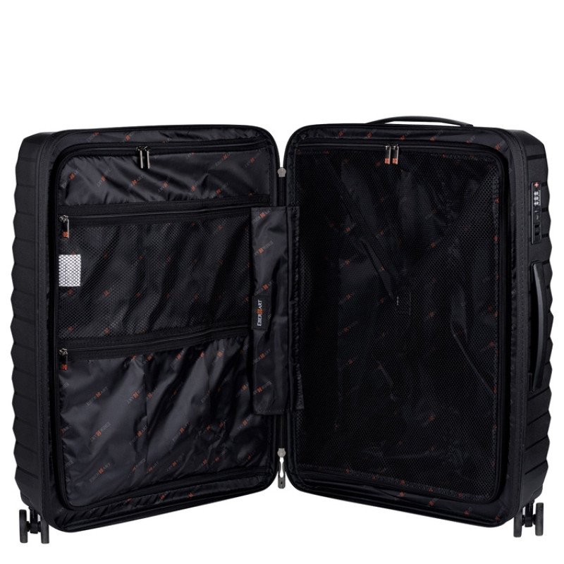 Чемодан Eberhart Dune средний М полипропилен черный 46D-009-424