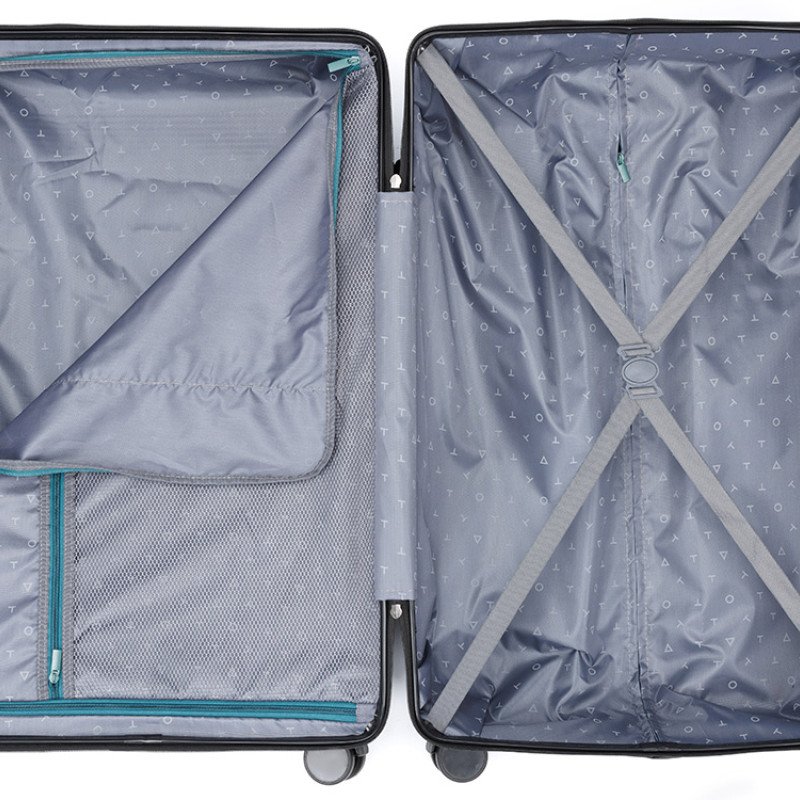 Чемодан TORBER ОНЕГА, зелёный, ABS-пластик, 79,5 х 51 х 29 см, 103 л