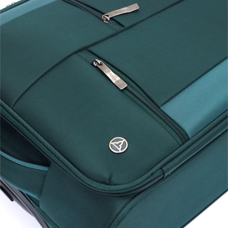 Чемодан TORBER СЕЙД, тёмно-зелёный, нейлон 600D, 48 х 26,5 х 78 см, 85 л