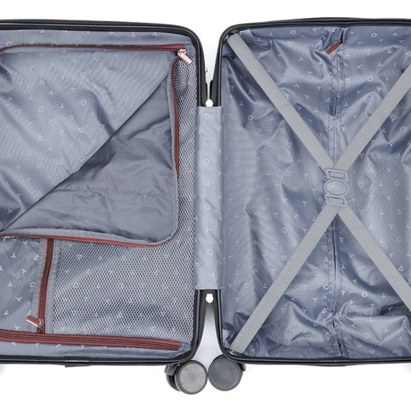 Чемодан TORBER ОНЕГА, бордовый, ABS-пластик, 59,5 х 39,5 х 24 см, 46 л