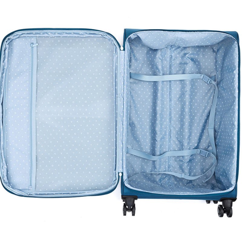 Чемодан TORBER ВИВИ, синий, полиэстер, 48 х 28 х 78 см, 89 л